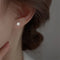 Zircon 925 Silver Or Gold Plated Pierced Stud Earrings