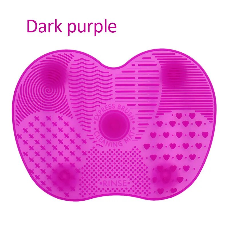 Silicone Pad with Suction Cups For Cleaning Makeup Brushes.