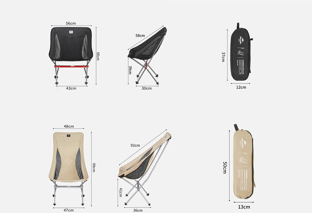 Naturehike Ultralight Folding Aluminum Mesh Camping Chair