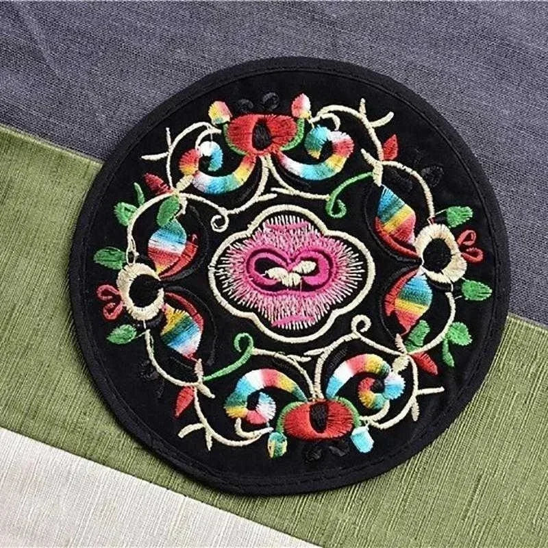4PCS/set Embroidery Cloth Protective Coaster Mats