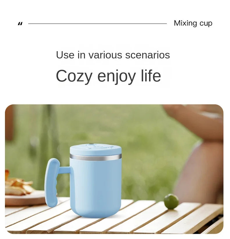 USB Rechargeable 304 Stainless Steel 400ML Automatic Mixing Cup