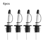 Stainless Steel Pour Spouts with Rubber Caps For Wine Or Oil Bottles