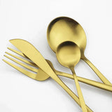 5pcs Black Gold Reusable Dinnerware Set For Camping With Case