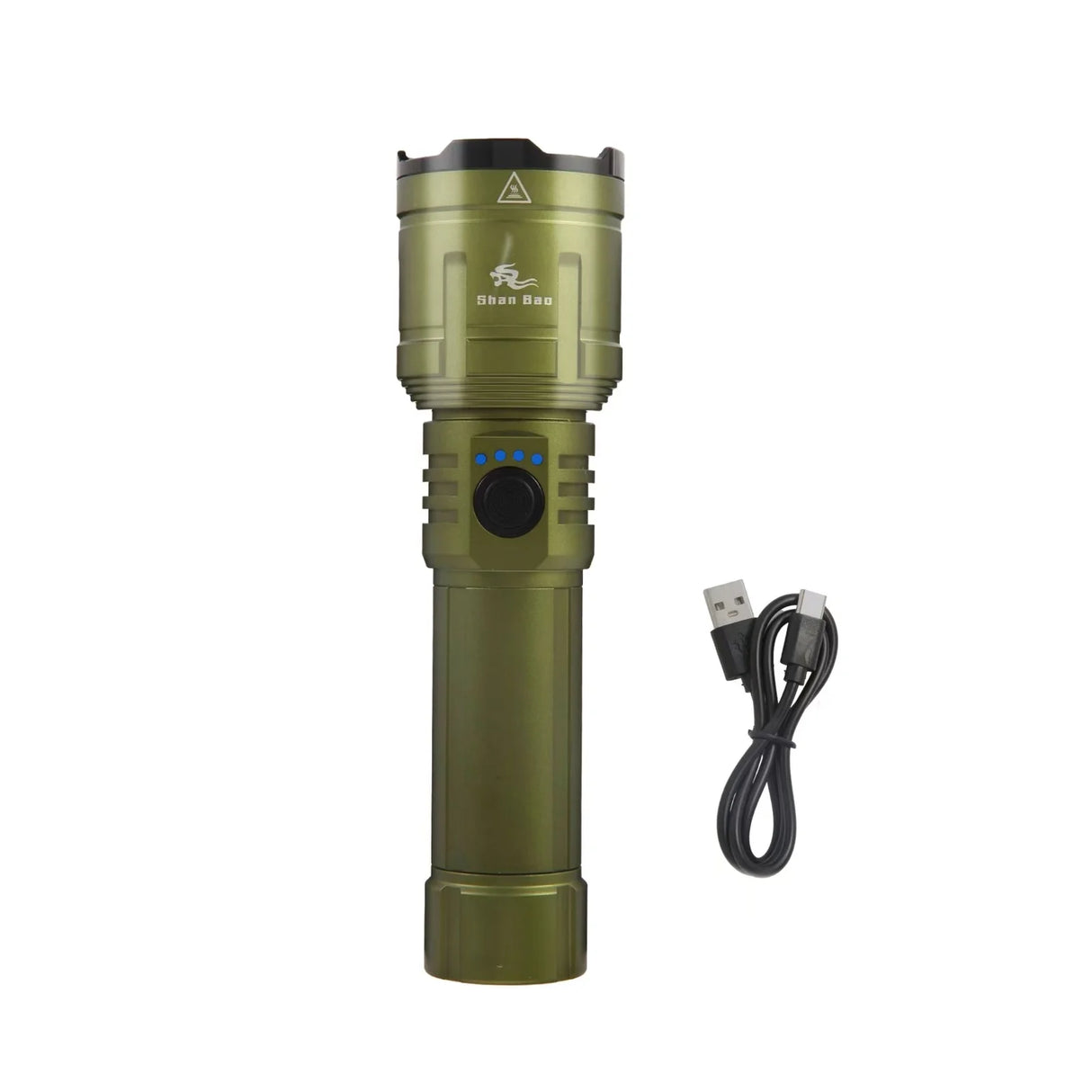 Shan bao Customized 3000LM Waterproof Flashlight With Zoom options