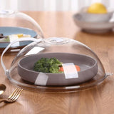 Microwave Transparent Plate Cover With Steam Vent And Handle