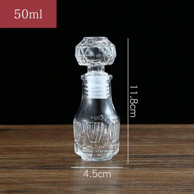 50ML mini style lead-free wine glass decanter with Airtight stopper.