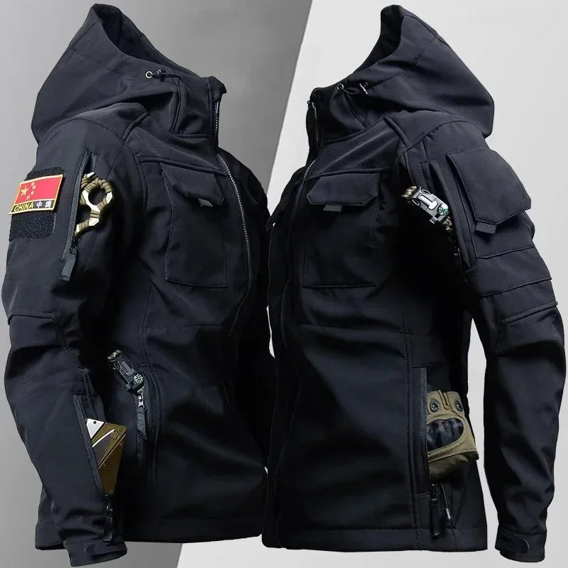 Women Or Men's Shark Skin Waterproof/ Windproof Hooded Tactical Jackets