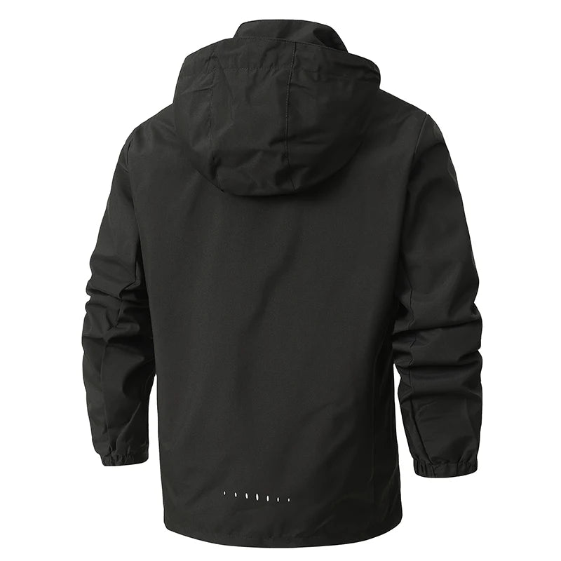 Men's Spring/Autumn Waterproof Jacket With Detachable Hood Sizes M-5XL