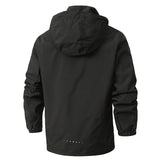 Men's Spring/Autumn Waterproof Jacket With Detachable Hood Sizes M-5XL