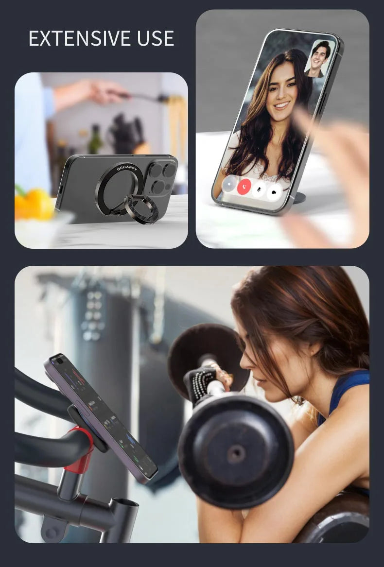 Magnet Grip Ring Holder With Kickstand For iphone 14 15 And 16