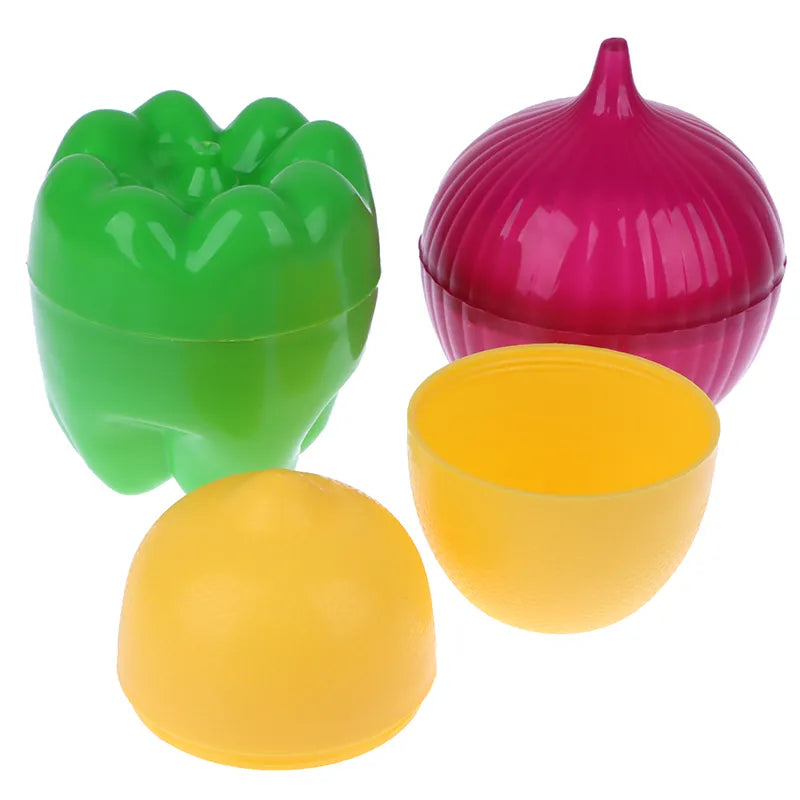 Fresh Onion, Garlic, Tomatoes, Lemon, OR Green Pepper Containers to Eliminate Odor and Keep Vegetables Fresh.     F