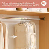 Vacuum Compressed Adjustable Seasonal Storage Organizer For Suits Coats Or Sweaters