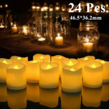 6/24Pcs Flameless LED Battery Powered Candles.