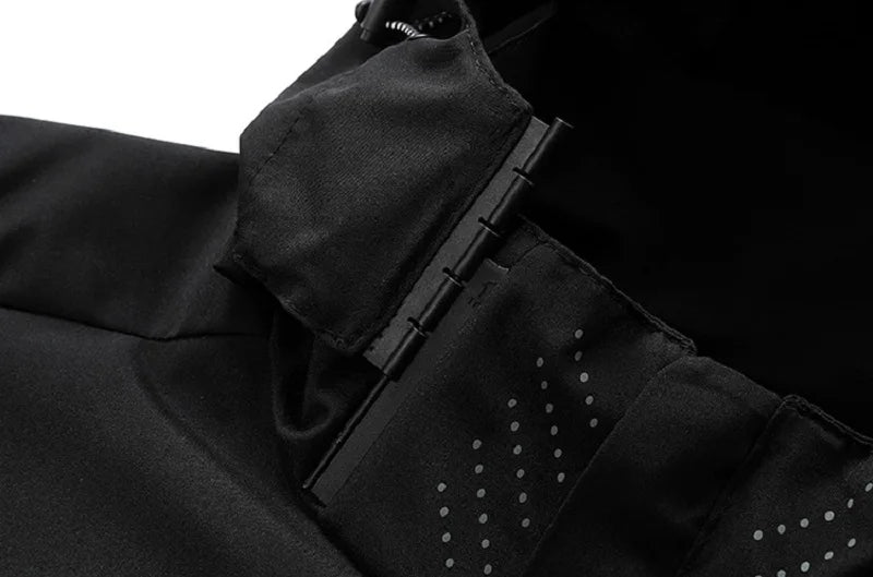 Men's Spring/Autumn Waterproof Jacket With Detachable Hood Sizes M-5XL