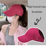 Sporty Ponytail Cap With Snapback