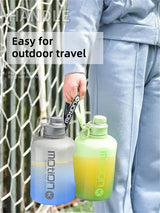 Plastic 2.4L Large Capacity Sports Water Bottle With Straw.