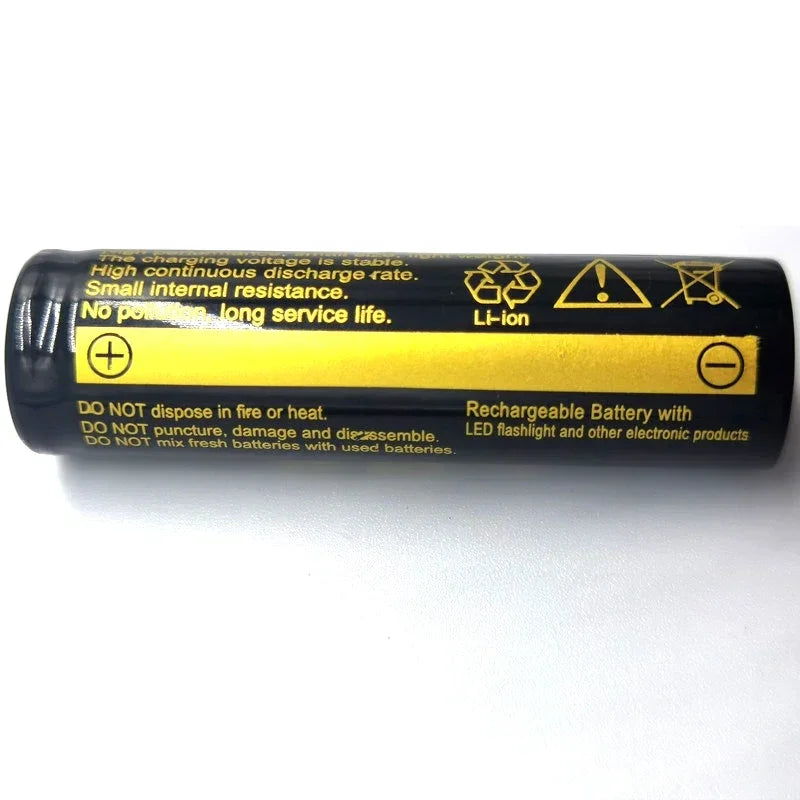 100% 18650  Rechargeable-Lithium Battery 3.7V 19900 Mah for Flashlight +201 charger