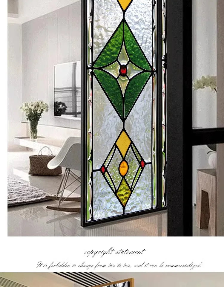 Electrostatic Vintage Stained Glass Window Sticker