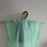 Hooded Poncho Style Raincoat