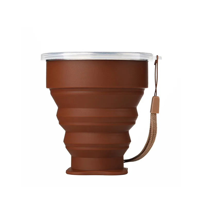 Silicone Heat Resistant Folding Water Cup With Lids