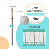 HYTOOS 5Pcs/Set Diamond Nail Drill Bits To Clean Cuticles And Nails