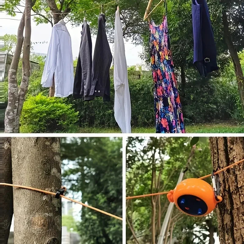 10M Retractable/Adjustable Clothes Line Or Bag For Camping