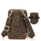 2023 Men's Leather Crossbody Bag With Mobile Phone Pouch.