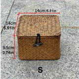 Seaweed Woven Storage Box with Cover