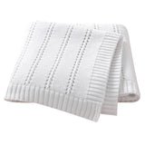 Vertical Stripes Solid Color Baby Cotton Blankets