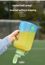 Plastic 2.4L Large Capacity Sports Water Bottle With Straw.