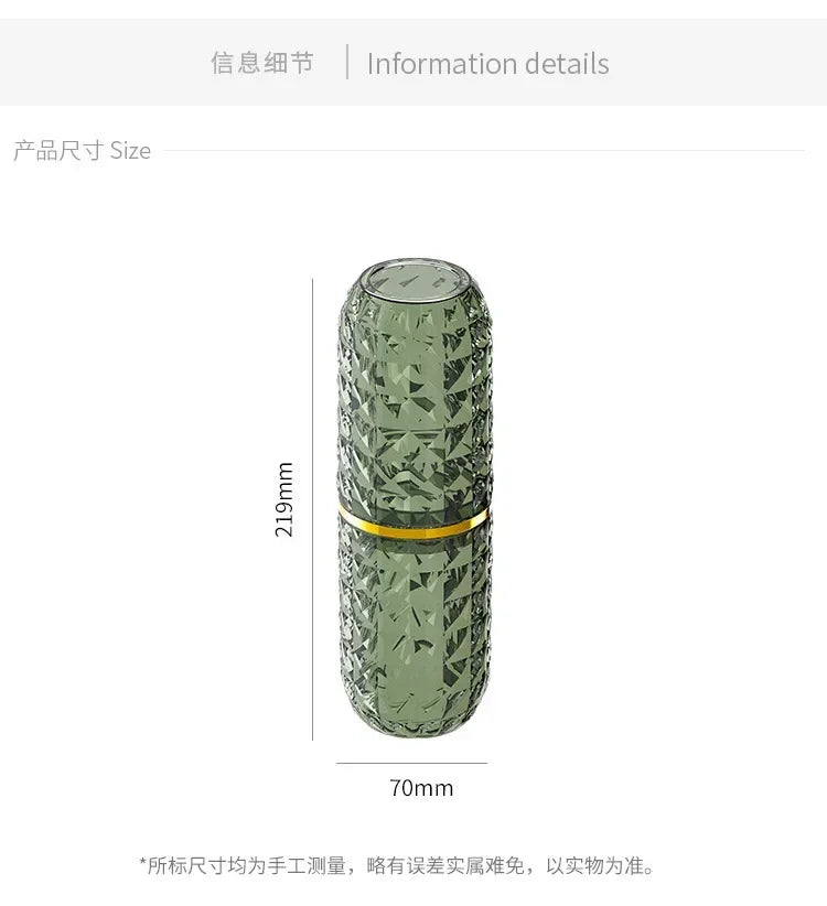 Light Luxury Diamond Pattern Travel Cup Toothpaste And Toothbrush Holder