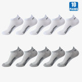 10 Pairs Cotton Breathable Mesh Sports Ankle High Socks For Men And Women