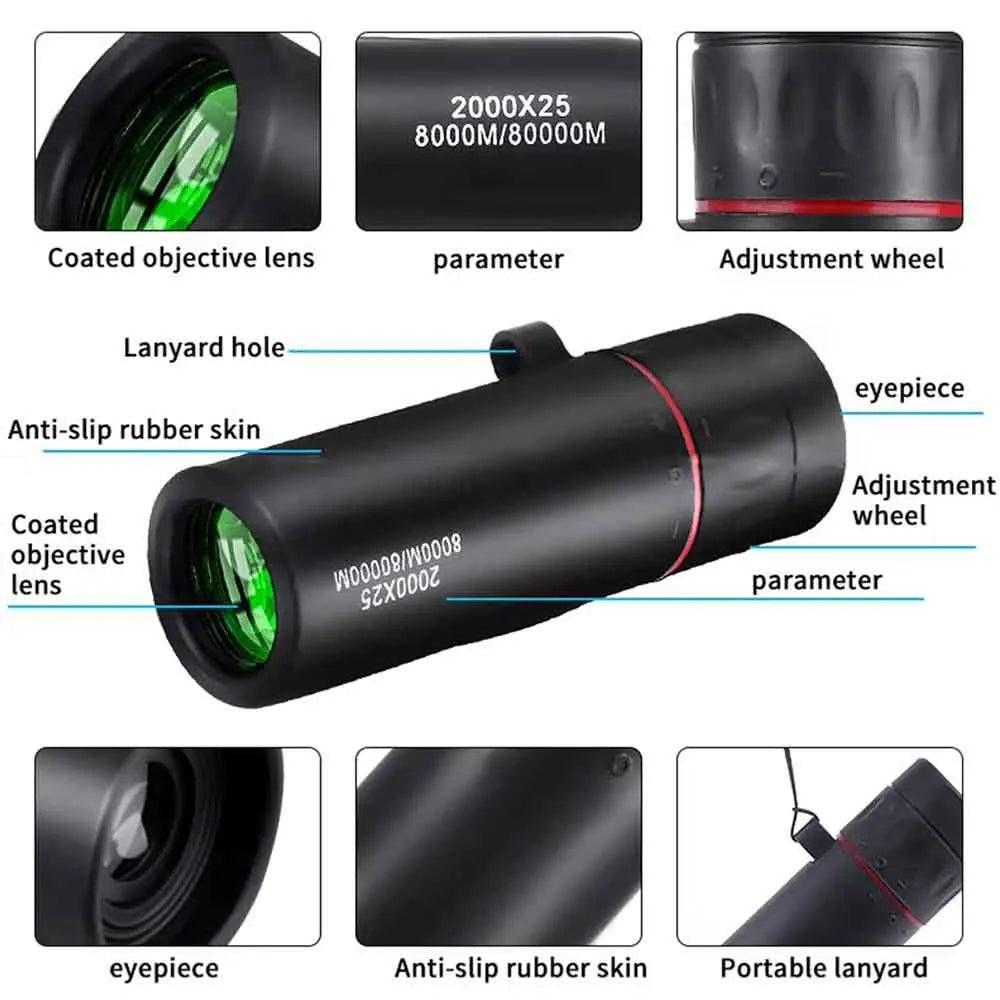 2000x25 HD Monocular Mini Telescope