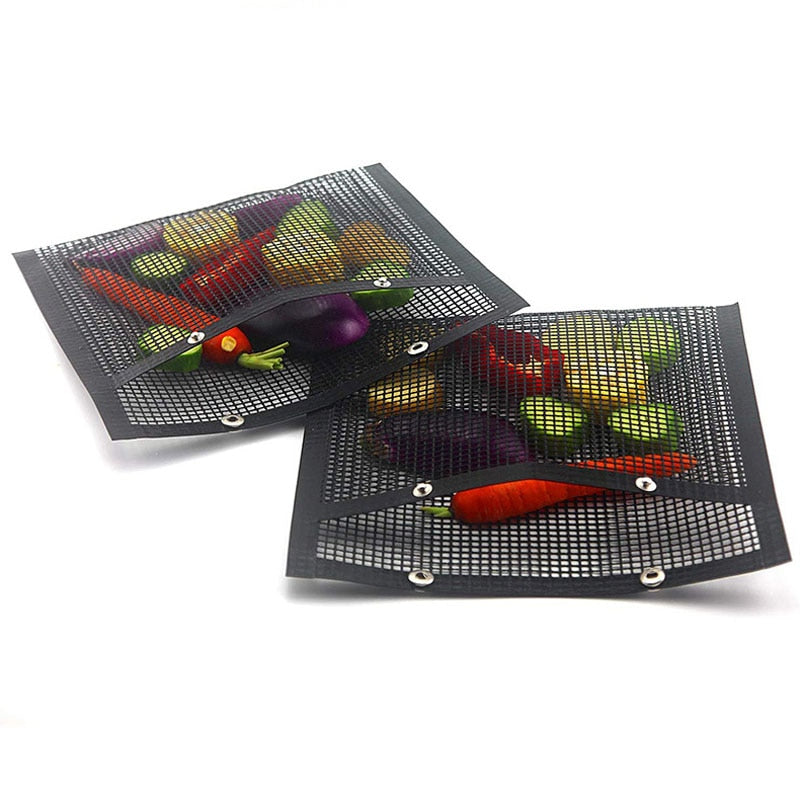 1pc Reusable Non-stick BBQ Grill Mesh Bag.