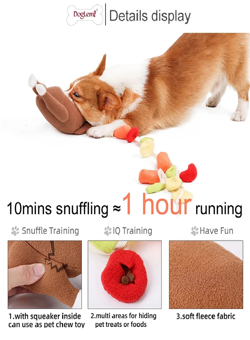 Pet Snuffle Roasted Turkey Toy