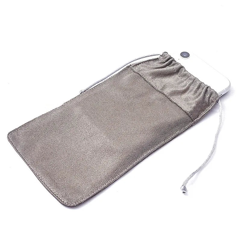 Silver Fiber RF Signal Blocker Cell Phone Bag