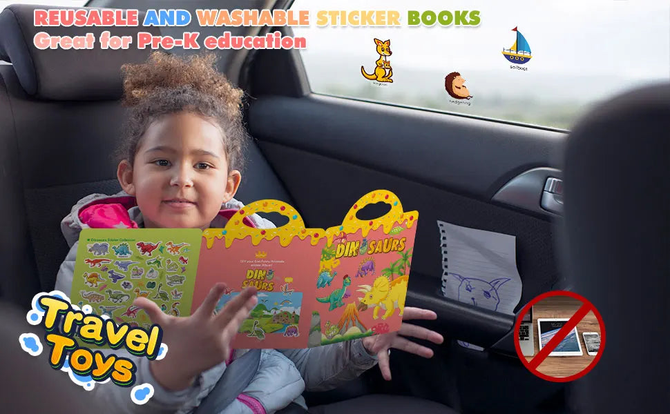 Children's Age 2-4 Reusable Sticker Books.