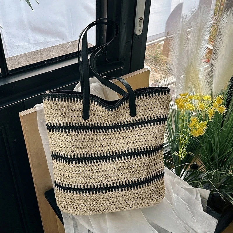 Women's Classic Straw Woven Beach Bag