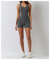 Women's Sleeveless One-piece Jumpsuit Fitness Bodysuit