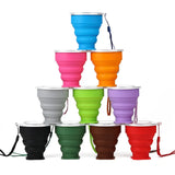 Silicone Heat Resistant Folding Water Cup With Lids