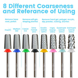 3/32" MagiBling Carbide Sharp 6.6mm Cross Cut Tapered Nails Bit For Acrylic Gel Remover