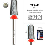 3/32" MagiBling Carbide Sharp 6.6mm Cross Cut Tapered Nails Bit For Acrylic Gel Remover