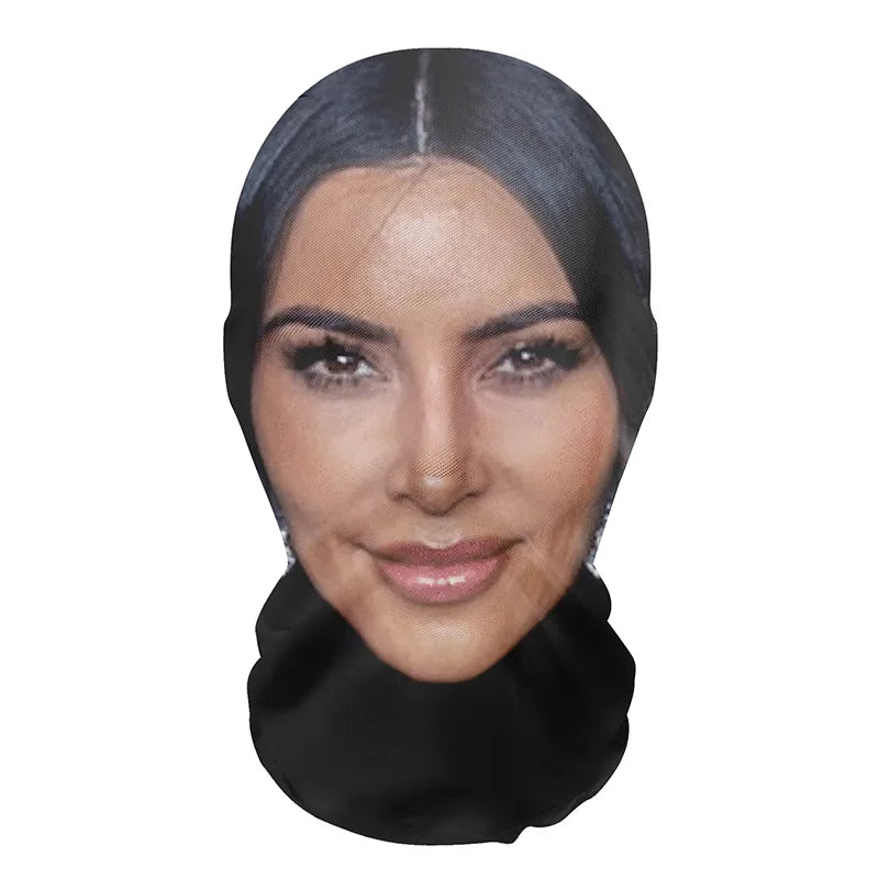 3D Printed soft/Breathable Celebrity Full Face Mask For Adults