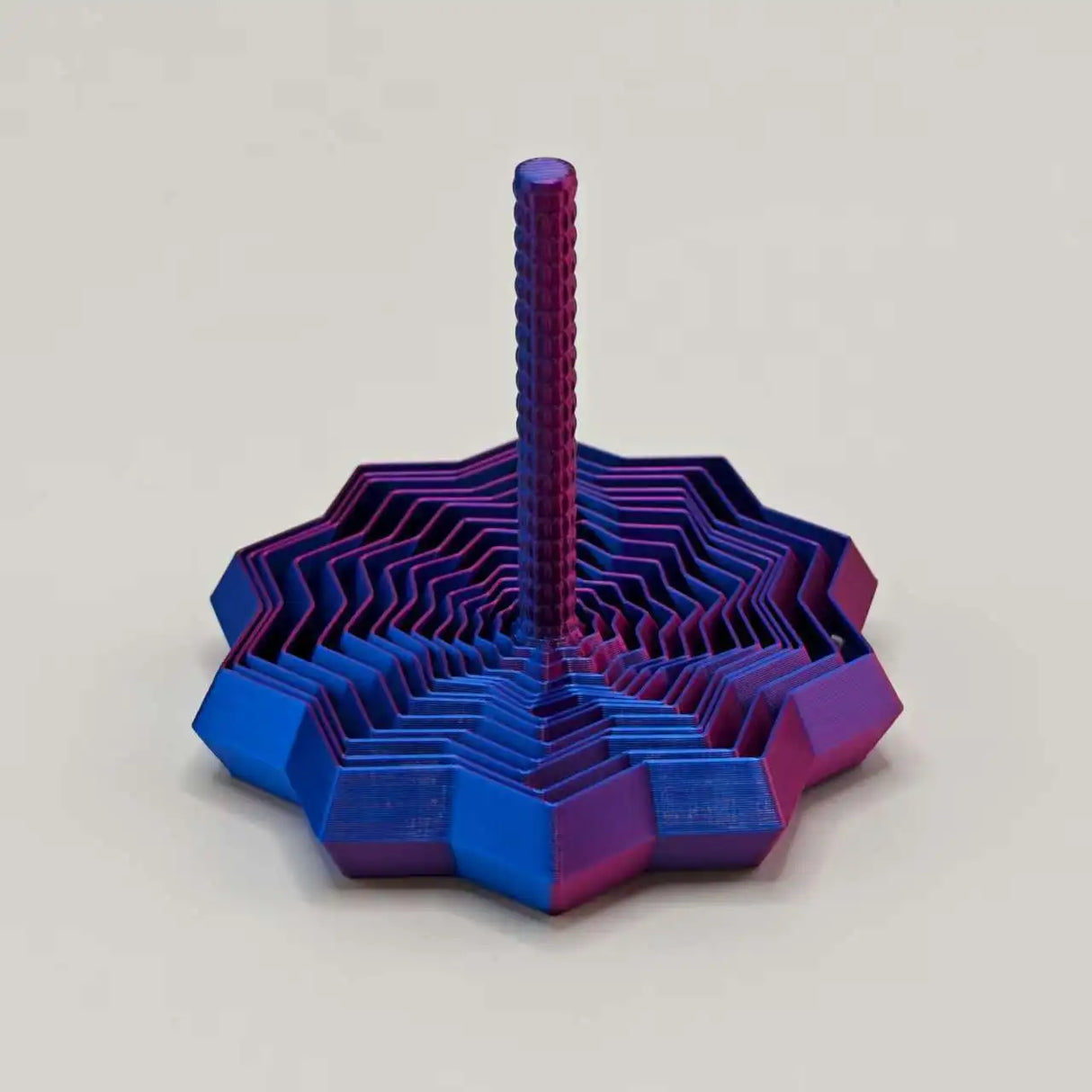 3D Printed Expanded Sensory Hexagon Fidget with Handle For Stress Relief