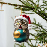 Cute Cat 2023 Christmas Ornaments.