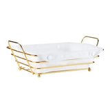 Golden Metal Wire Bread/Fruit Baske
