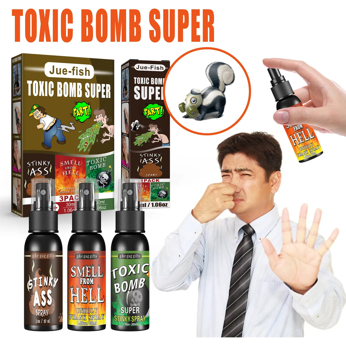 Adult's Hilarious Non Toxic Fart Smell Spray For Gag Gifts
