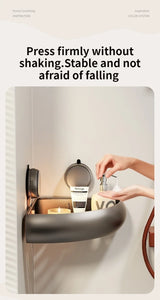 Wall-Mounted Triangle Suction Cup Bathroom Organizer