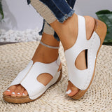 Ladies Platform Synthetic Leather Casual Sandals
