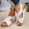 Ladies Platform Synthetic Leather Casual Sandals